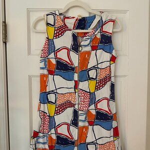Mod 70s vintage zip mini dress